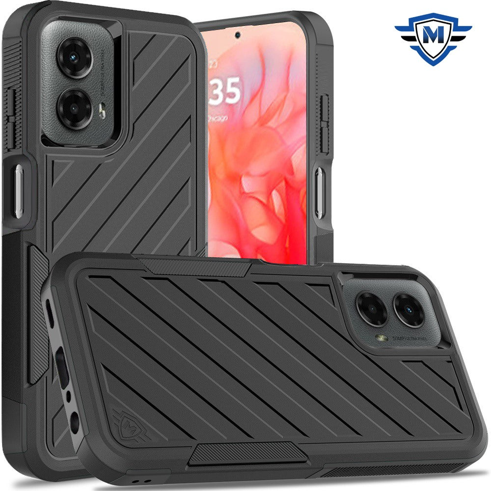 For Moto G Stylus 5G 2024 Case Shockproof Dual Layer Lined Cover +Tempered Glass