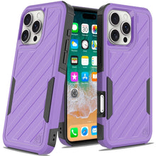 For iPhone 16 PRO MAX Case Shockproof Dual Layer Lined Cover + Tempered Glass