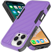 For iPhone 16 PRO MAX Case Shockproof Dual Layer Lined Cover + Tempered Glass
