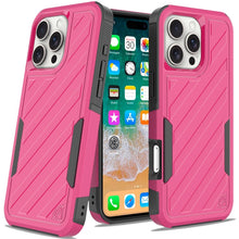 For iPhone 16 PRO MAX Case Shockproof Dual Layer Lined Cover + Tempered Glass