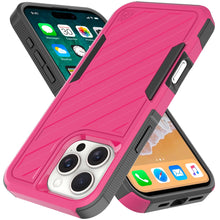 For iPhone 16 PRO MAX Case Shockproof Dual Layer Lined Cover + Tempered Glass