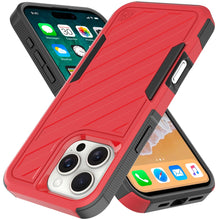 For iPhone 16 PRO MAX Case Shockproof Dual Layer Lined Cover + Tempered Glass