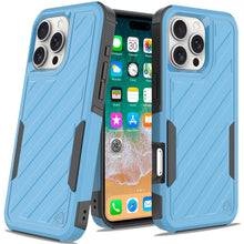 For iPhone 16 PRO MAX Case Shockproof Dual Layer Lined Cover + Tempered Glass