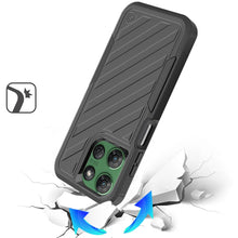For Moto G Power 2025 Case Shockproof Dual Layer Lined Cover + Tempered Glass