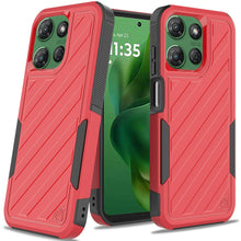 For Moto G Power 2025 Case Shockproof Dual Layer Lined Cover + Tempered Glass