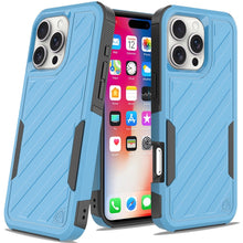 For iPhone 16 Pro 6.3in Case Shockproof Dual Layer Lined Cover + Tempered Glass