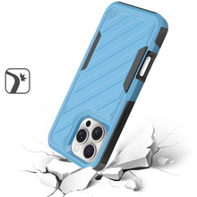 For iPhone 16 Pro 6.3in Case Shockproof Dual Layer Lined Cover + Tempered Glass