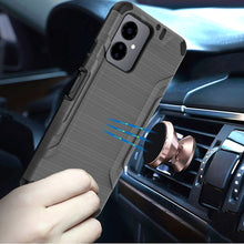 For Boost Celero 5G SC 2024 Case Premium Metallic Brushed Cover + Tempered Glass