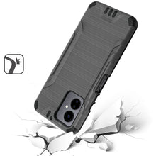 For Boost Celero 5G SC 2024 Case Premium Metallic Brushed Cover + Tempered Glass