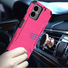 For Boost Celero 5G SC 2024 Case Premium Metallic Brushed Cover + Tempered Glass