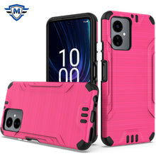 For Boost Celero 5G SC 2024 Case Premium Metallic Brushed Cover + Tempered Glass