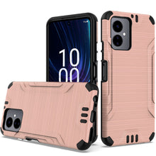 For Boost Celero 5G SC 2024 Case Premium Metallic Brushed Cover + Tempered Glass