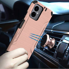 For Boost Celero 5G SC 2024 Case Premium Metallic Brushed Cover + Tempered Glass