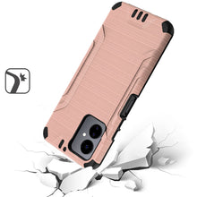 For Boost Celero 5G SC 2024 Case Premium Metallic Brushed Cover + Tempered Glass