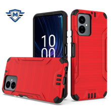 For Boost Celero 5G SC 2024 Case Premium Metallic Brushed Cover + Tempered Glass