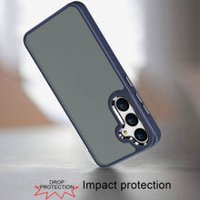 For Samsung A36 Case Thick Acrylic Hybrid Cover Metal Buttons + Tempered Glass