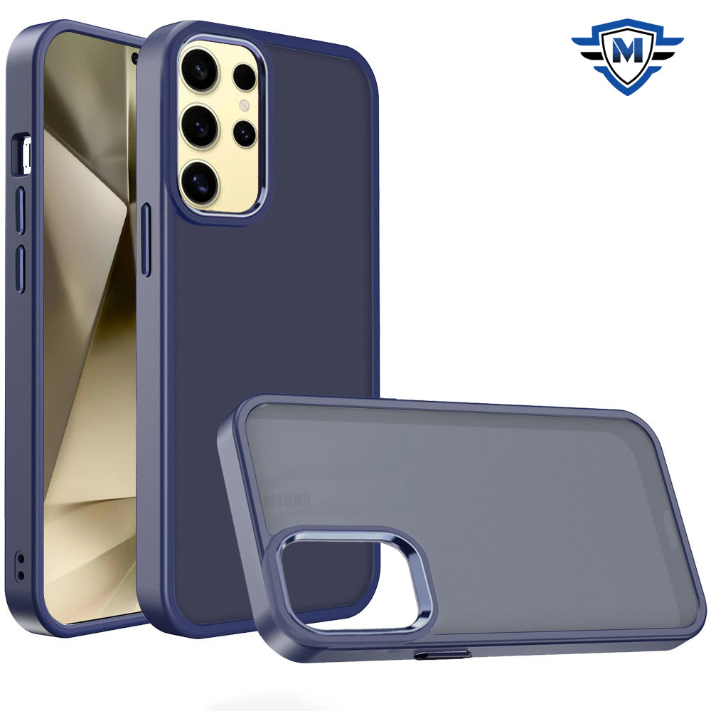 For Samsung Galaxy S24+ Plus Case Rubberized Thick Hybrid Cover w/ Metal Buttons