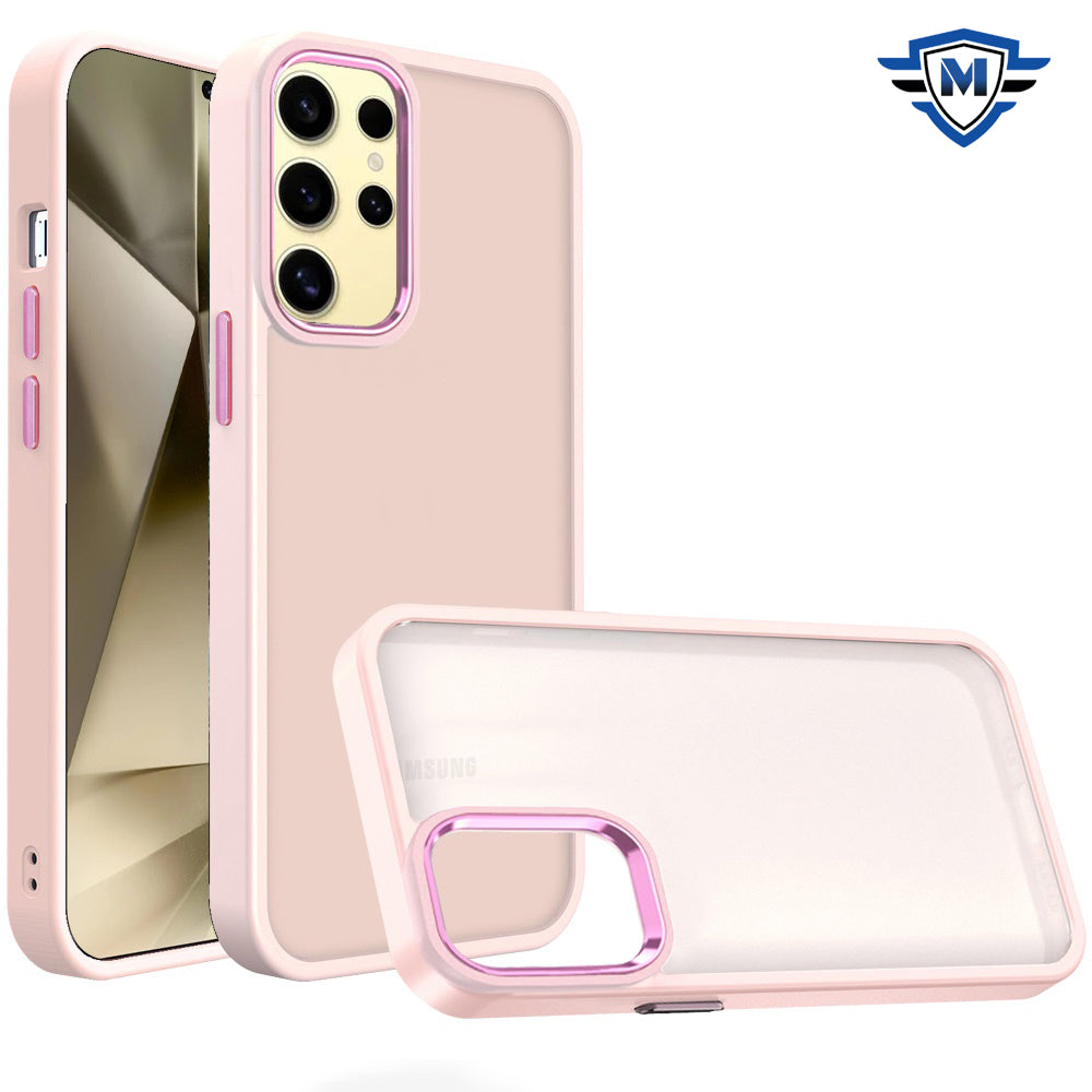 For Samsung Galaxy S24+ Plus Case Rubberized Thick Hybrid Cover w/ Metal Buttons