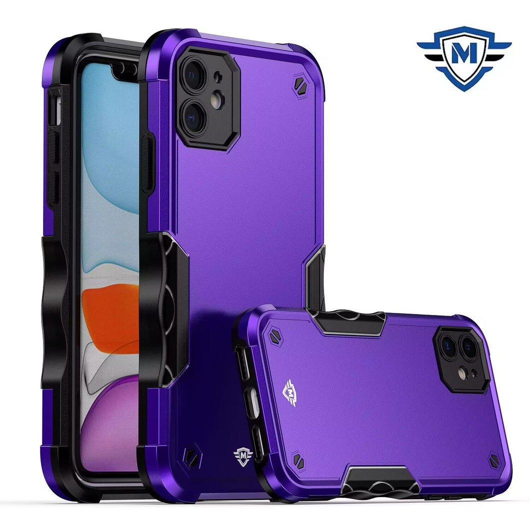 For iPhone 12/12 Pro Case Dual Layer Shockproof Ergonomic Grip + Tempered Glass