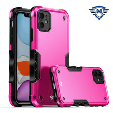 For iPhone 11 6.1 in. Case Dual Layer Shockproof Ergonomic Grip + Tempered Glass