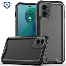 For Moto G 5G (2024) Case Strong Fused Protective Hybrid Cover + Tempered Glass