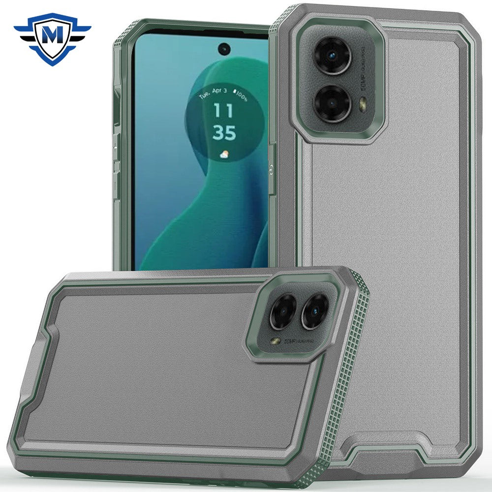For Moto G 5G (2024) Case Strong Fused Protective Hybrid Cover + Tempered Glass
