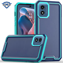 For Moto G Play 2024 Case Strong Fused Protective Hybrid Cover + Tempered Glass