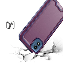 For Moto G Play 2024 Case Strong Fused Protective Hybrid Cover + Tempered Glass