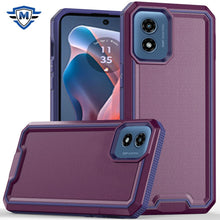 For Moto G Play 2024 Case Strong Fused Protective Hybrid Cover + Tempered Glass