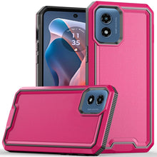 For Moto G Play 2024 Case Strong Fused Protective Hybrid Cover + Tempered Glass