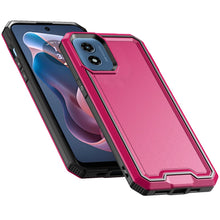 For Moto G Play 2024 Case Strong Fused Protective Hybrid Cover + Tempered Glass