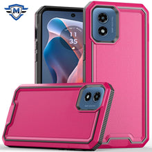 For Moto G Play 2024 Case Strong Fused Protective Hybrid Cover + Tempered Glass