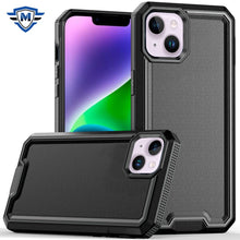 For iPhone 13/14 Case Strong Fused Protective Hybrid Cover + Tempered Glass