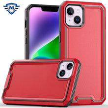 For iPhone 13/14 Case Strong Fused Protective Hybrid Cover + Tempered Glass