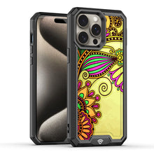 For iPhone 15 PLUS Case Print Design Fused  Hybrid Cover + 2 Tempered Glass