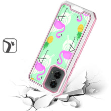 For Moto G 5G (2024) Case Print Design Fused Shockproof Hybrid + Tempered Glass