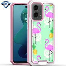 For Moto G 5G (2024) Case Print Design Fused Shockproof Hybrid + Tempered Glass