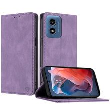For Moto G Play 2024 Case Luxury Soft Vegan Leather Phone Wallet +Tempered Glass