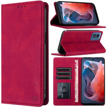 For Moto G Play 2024 Case Luxury Soft Vegan Leather Phone Wallet +Tempered Glass