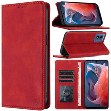 For Moto G 5G (2024) Case Luxury Soft Vegan Leather Phone Wallet +Tempered Glass