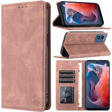 For Moto G Play 2024 Case Luxury Soft Vegan Leather Phone Wallet +Tempered Glass