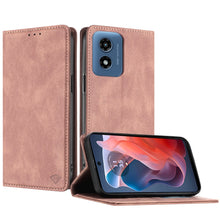 For Moto G Play 2024 Case Luxury Soft Vegan Leather Phone Wallet +Tempered Glass