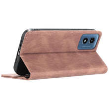 For Moto G Play 2024 Case Luxury Soft Vegan Leather Phone Wallet +Tempered Glass