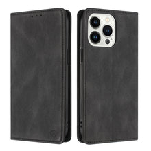 For iPhone 11 6.1 in. Case Luxury Soft Vegan Leather Wallet + Tempered Glass