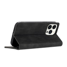 For iPhone 11 6.1 in. Case Luxury Soft Vegan Leather Wallet + Tempered Glass