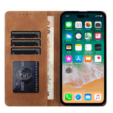 For iPhone 11 6.1 in. Case Luxury Soft Vegan Leather Wallet + Tempered Glass
