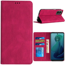 For Moto G 5G (2024) Case Luxury Soft Vegan Leather Phone Wallet +Tempered Glass