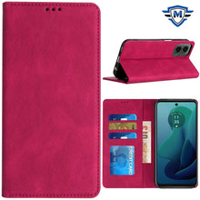 For Moto G 5G (2024) Case Luxury Soft Vegan Leather Phone Wallet +Tempered Glass