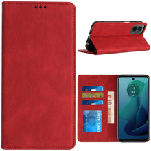 For Moto G 5G (2024) Case Luxury Soft Vegan Leather Phone Wallet +Tempered Glass