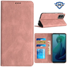 For Moto G 5G (2024) Case Luxury Soft Vegan Leather Phone Wallet +Tempered Glass